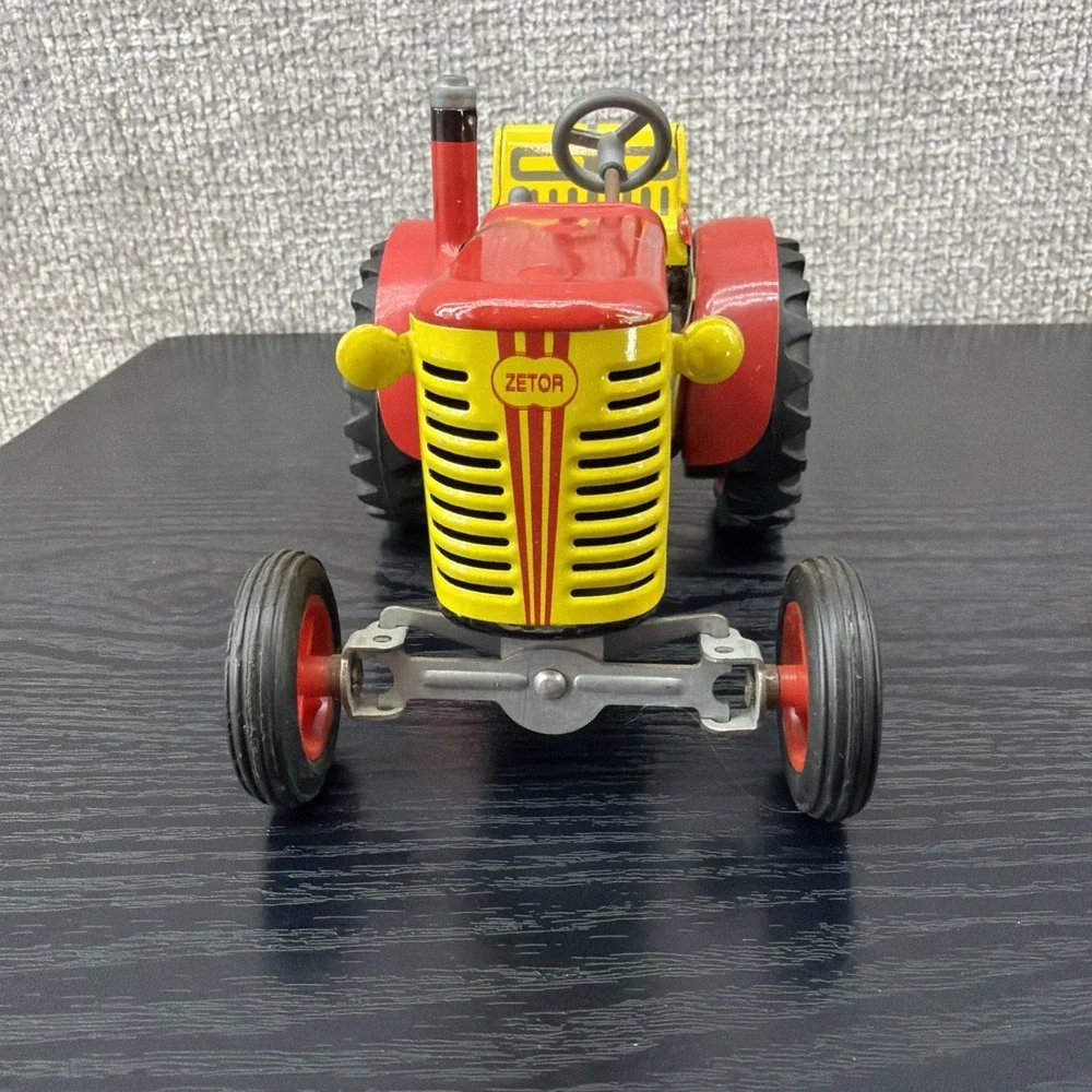 ZETOR Tin Windup Farm Tractor and trailer Kovap Czech Republic NO KEY AS IS